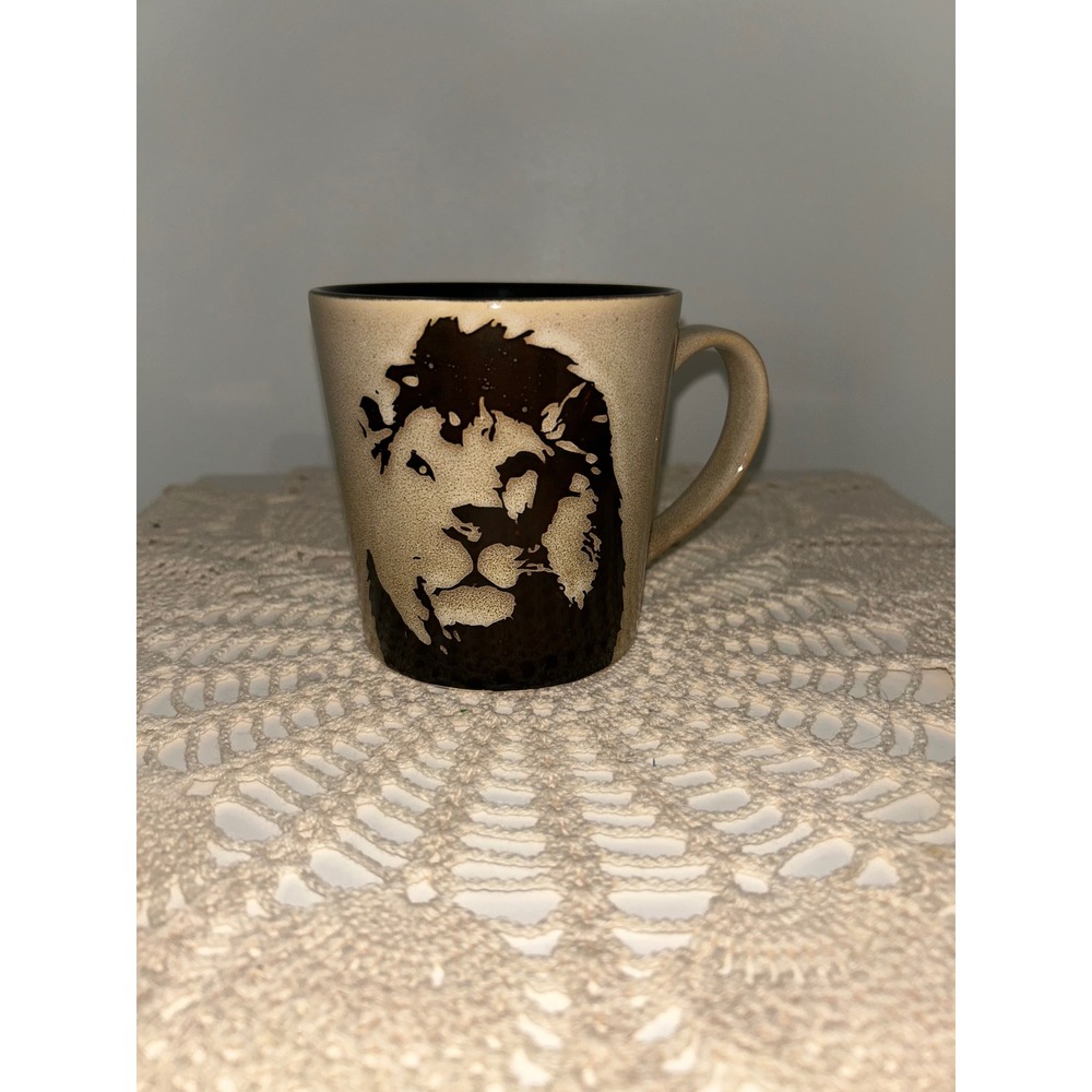 Blue Harbor Collection Lion Silhouette Coffee Mug Speckled Tan Brown 2015
